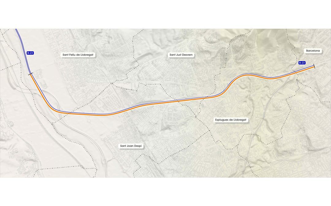 Se pone en marcha la licitación de las obras del carril bus en la B-23